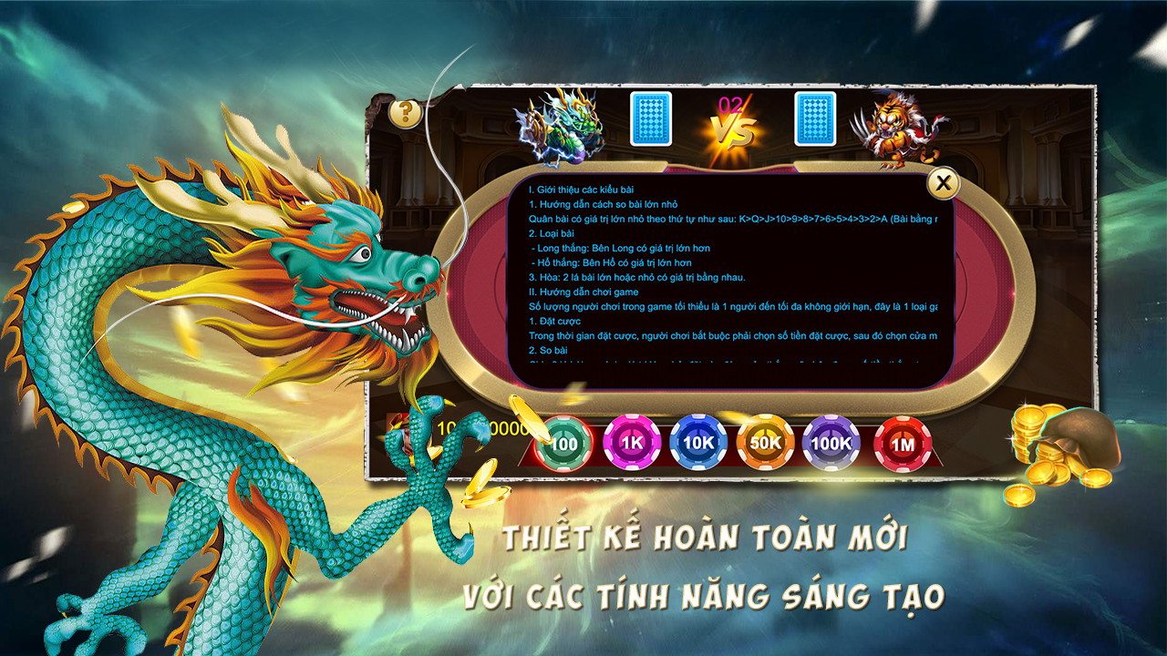 Cách xác định thắng thua trong trò chơi Long Hổ