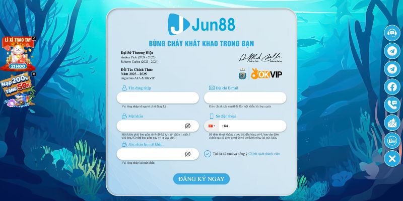 Điều Khoản Và Điều Kiện Jun88 về tài khoản